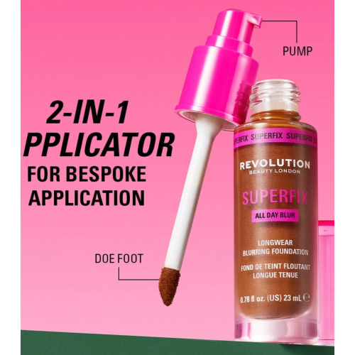 Makeup Revolution - Fond de teint Superfix 16H Blur - F2NC
