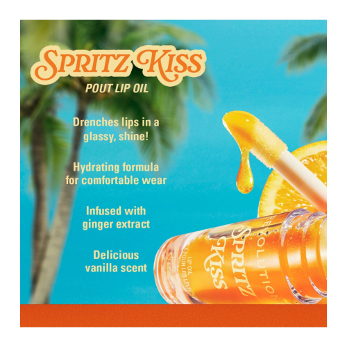 Makeup Revolution - *Club Riviera* - Huile à lèvres Spritz Kiss Orange