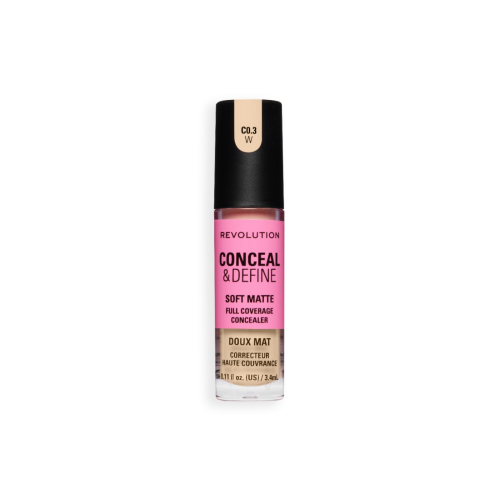 Makeup Revolution - Correcteur liquide Conceal & Define Soft Matte - C0.3W