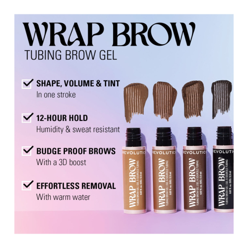 Makeup Revolution - Gel à sourcils Wrap Brow - Ebony Black