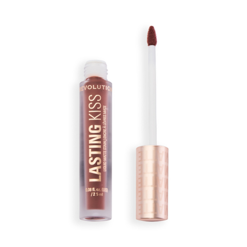 Makeup Revolution - Rouge à lèvres liquide mat Lasting Kiss - Spiced Brown
