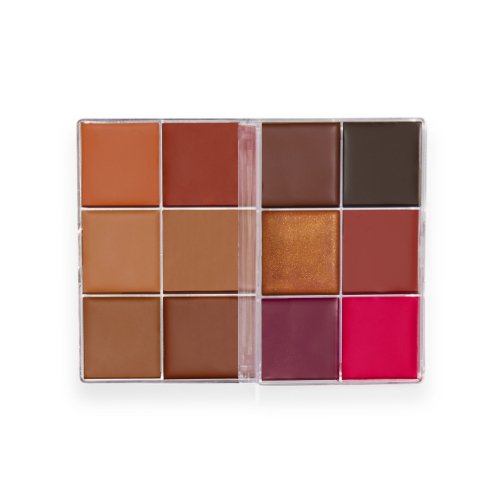 Makeup Revolution - Palette Visage Everything Base Face Icon Complexion - Dark