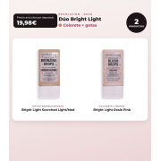 Makeup Revolution - Set de Gotas bronzantes Bright Light - Scorched Light/ Med + Colorete liquide Bright Light - Rosie Pink