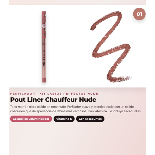 Makeup Revolution - Set de Profilage des lèvres Pout Liner - Chauffeur Nude + Rouge à lèvres liquide mat Air Blur - Chauffeur + Gloss volumisant Pout Bomb - Melba Warm Peach