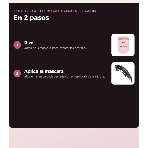 Makeup Revolution - Ensemble de Mascara Wispify False Lash + Recourbe-cils Lash Stash
