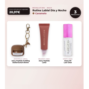 Makeup Revolution - Set de Mascarilla labial Juicy Peptide Pudding - Butterscotch Brown + Bálsamo labial Juicy Peptide - Latte + Aceite pour lèvres Glaze Oil - Lust Clear