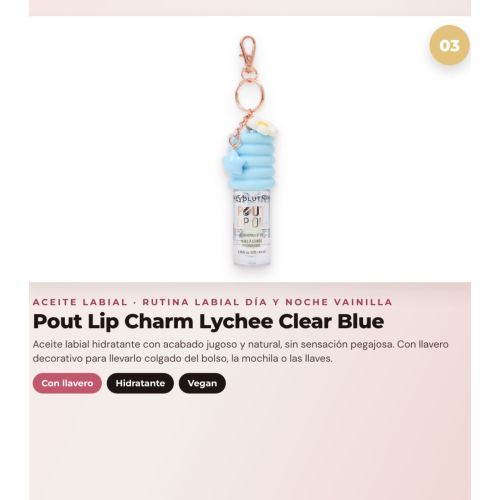 Makeup Revolution - Set de Mascarilla labial Juicy Peptide Pudding - Frosted Vanilla + Bálsamo labial Juicy Peptide - Clear Ice + Aceite labial Pout Lip Charm - Lychee Clear Blue
