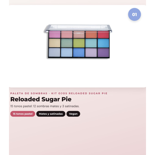 Makeup Revolution - Set de Paleta de sombras Reloaded -  Sugar Pie + Delineador de yeux Kohl - Blue + Delineador de yeux Streamline Waterline Eyeliner Pencil - Gold
