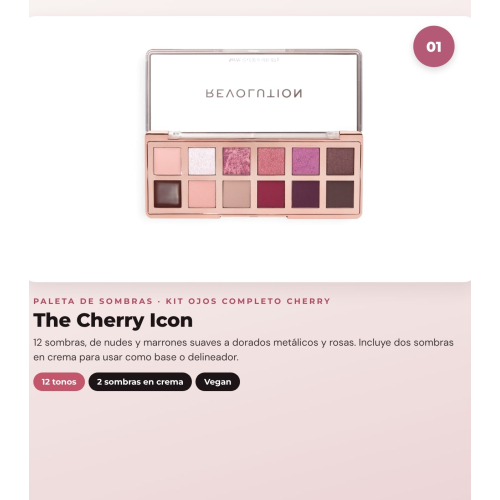 Makeup Revolution - Set de palette de fards à paupières The Cherry Icon + Eyeliner liquide Super Flick - Black + Crayon eyeliner Streamline Waterline Eyeliner Pencil - Rose Gold