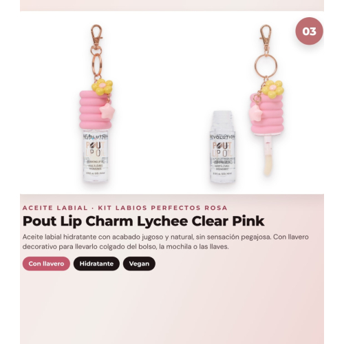 Makeup Revolution - Set de Profilage des lèvres Pout Liner - Kiss Baby Pink + Rouge à lèvres satiné Lip Allure - Brunch Pink Nude + Huile à lèvres Pout Lip Charm - Lychee Clear Pink