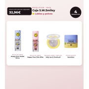 Makeup Revolution - Ensemble *S.W.Smiley* - Brillant à lèvres Stellar Shine + Brillant à lèvres Pink Bliss + Baume pour les lèvres et joues pH + Poudres libres Sunshine