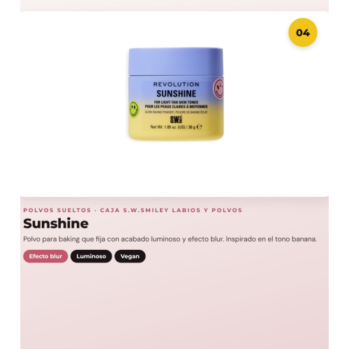 Makeup Revolution - Ensemble *S.W.Smiley* - Brillant à lèvres Stellar Shine + Brillant à lèvres Pink Bliss + Baume pour les lèvres et joues pH + Poudres libres Sunshine