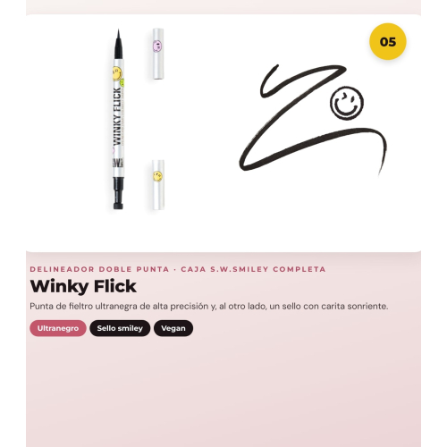 Makeup Revolution - Ensemble *S.W.Smiley* - Pinceaux On Cloud Nine + Éponge de maquillage douce + Brillant à lèvres Happy Pout + Mascara Dazzle Pop + Eyeliner Winky Flick Double-Ended