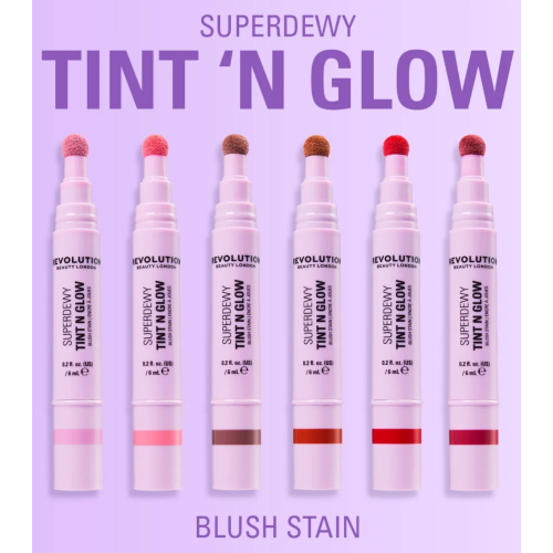 Makeup Revolution - *Super Dewy* - Blush liquide Tint N Glow - Red Rouge