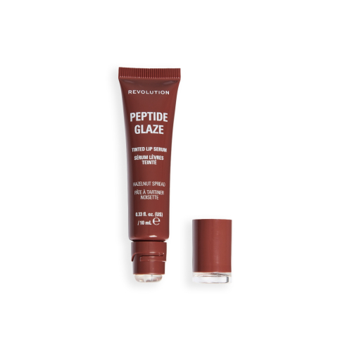 Makeup Revolution - Teinte à lèvres avec sérum Peptide Glaze - Hazelnut Spread