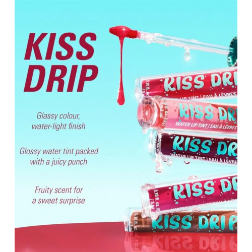 Makeup Revolution - Teinte à lèvres Kiss Drip Water - Cherry Glace
