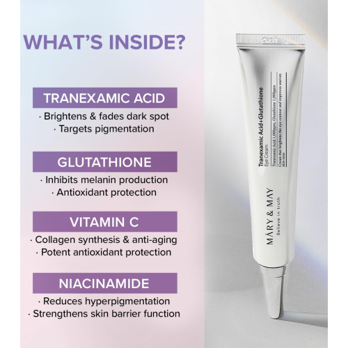 Mary & May - Crème contour des yeux Tranexamic Acid+ Glutathion