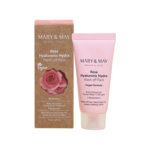 Mary & May - Masque facial Rose Hyaluronic Hydra Wash off