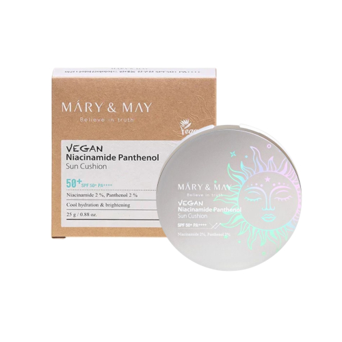 Mary & May - Crème solaire coussin SPF50+ PA++++ Niacinamide Panthenol