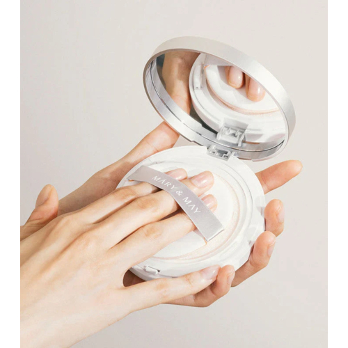 Mary & May - Crème solaire coussin SPF50+ PA++++ Niacinamide Panthenol