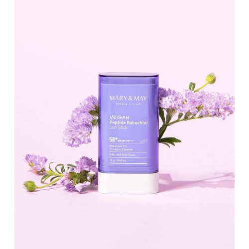 Mary & May - Stick solaire SPF50+ PA++++ Vegan Peptide Bakuchiol
