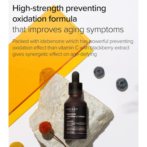 Mary & May - Sérum visage anti-âge Idebenone + Blackberry Complex