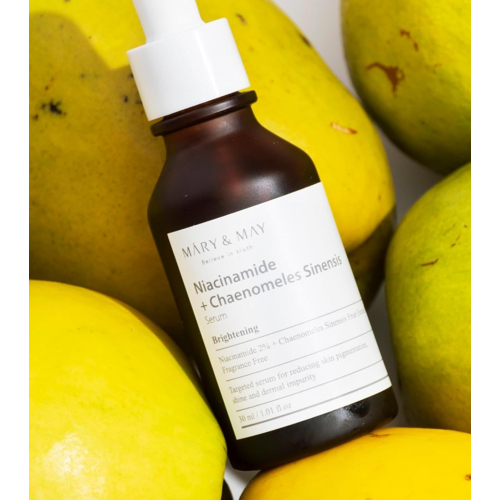Mary & May - Sérum visage éclaircissant Niacinamide + Chaenomeles Sinensis