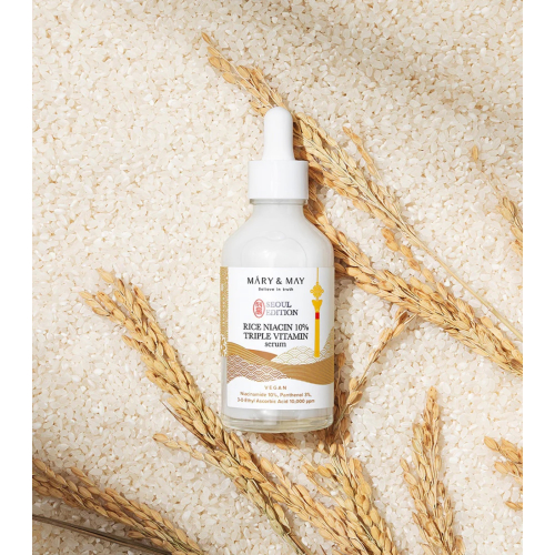 Mary & May - Sérum éclaircissant pour le visage Rice niacin 10% Triple Vitamin Serum