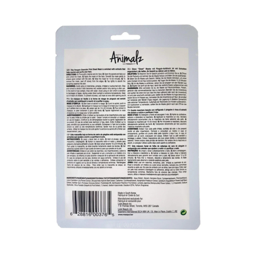 masque BAR - Masque Visage Pretty Animalz - Penguin