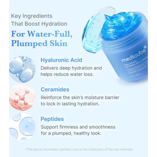 Medicube - Crème hydratante pour le visage Hyaluronic Aqua Cooling Ceramide Jelly