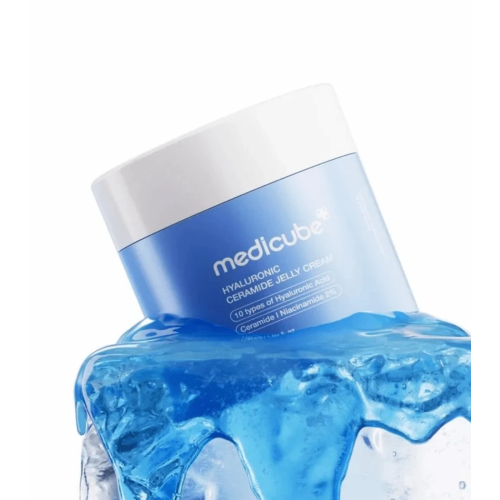 Medicube - Crème hydratante pour le visage Hyaluronic Aqua Cooling Ceramide Jelly