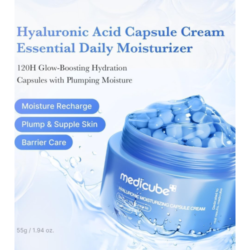 Medicube - Crème hydratante pour le visage Hyaluronic Moisturizing Capsule Cream