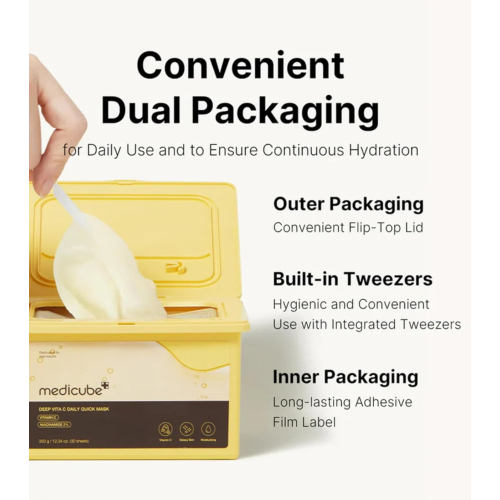Medicube - *Deep Vita C* - Masque en cellulose à la vitamine C Daily Quick - 30ud