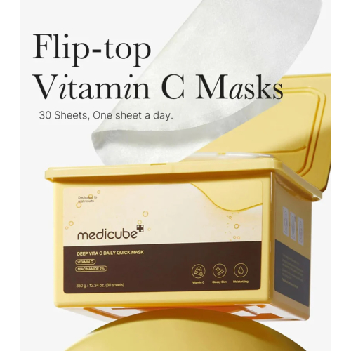 Medicube - *Deep Vita C* - Masque en cellulose à la vitamine C Daily Quick - 30ud