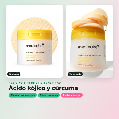 Medicube - Acide kojique - Routine éclaircissante (disques + crème)