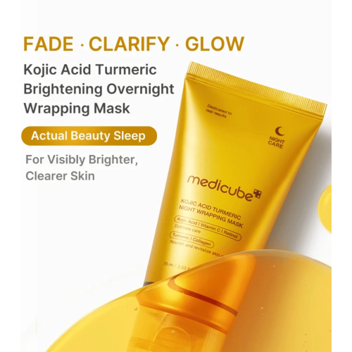 Medicube - Masque facial de nuit illuminant Kojic Acid Turmeric