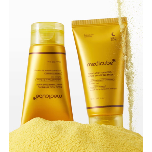 Medicube - Masque facial de nuit illuminant Kojic Acid Turmeric