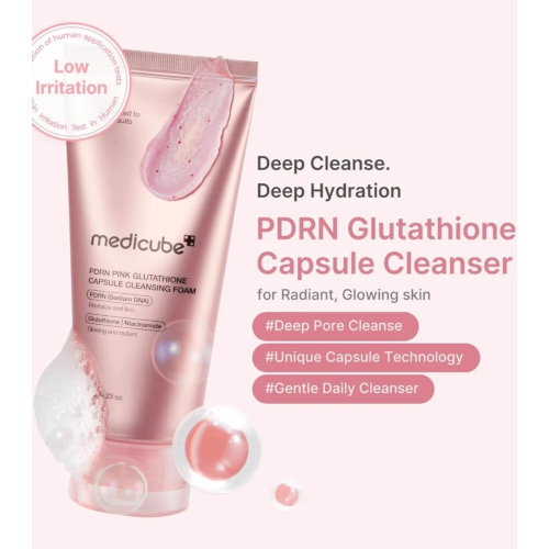 Medicube - *PDRN Pink* - Nettoyant facial Glutathione Capsule Foam