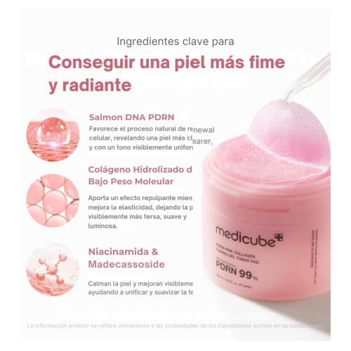 Medicube - *PDRN Pink* - Gel tonique en format tampon - 70pads