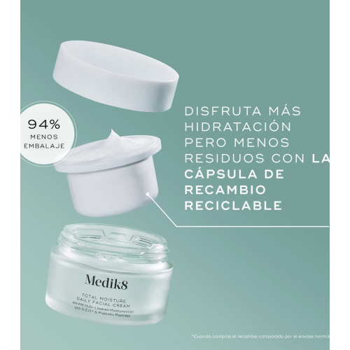 Medik8 - Capsule de recharge de crème pour le visage hydratation profonde Total Moisture Daily Facial Cream