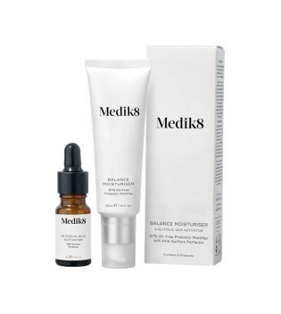 Medik8 - Coffret Crème Hydratante Équilibrante Balance Moisturiser et Sérum Activateur d'Acide Glycolique