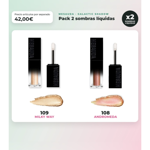 Mesauda - Pack de 2 ombres liquides Galactic Shadow - 109: Milky Way + 108: Andromeda