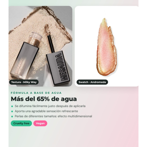 Mesauda - Pack de 2 ombres liquides Galactic Shadow - 109: Milky Way + 108: Andromeda