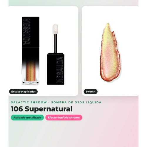 Mesauda - Pack de 2 ombres liquides Galactic Shadow - 110: Supernova + 106: Supernatural
