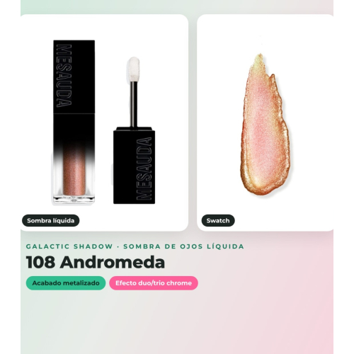 Mesauda - Pack de 3 ombres liquides Galactic Shadow - 108: Andromeda + 105: Another World + 101: Atmosphere