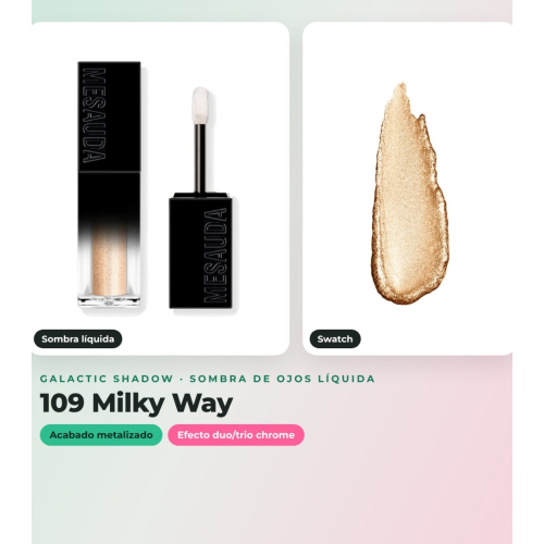 Mesauda - Pack yeux Galactic Shadow 109: Milky Way + Drawmatic Shadow 111: Bronzed + Mascara Femuline