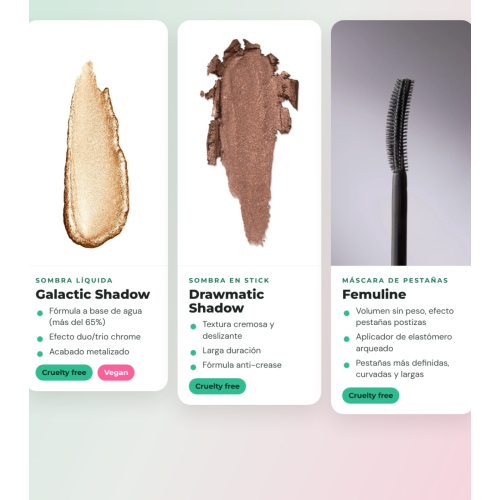 Mesauda - Pack yeux Galactic Shadow 109: Milky Way + Drawmatic Shadow 111: Bronzed + Mascara Femuline