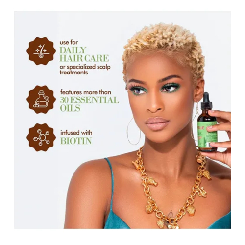 Mielle - Huile fortifiante capillaire au romarin et à la menthe poivrée