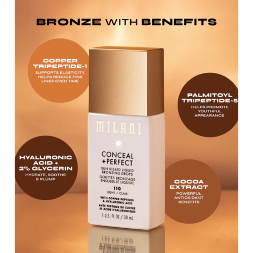 Milani - *Conceal + Perfect* - gouttes bronzantes Sun Kissed - 130: Dark