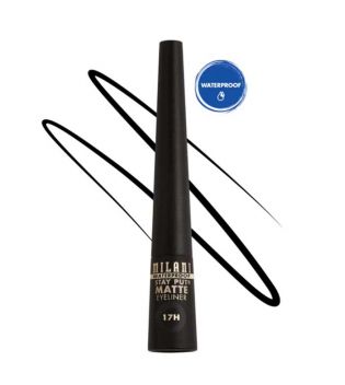 Milani - Eyeliner liquide Stay Put Matte 17hr - 150: Black Waterproof Matte